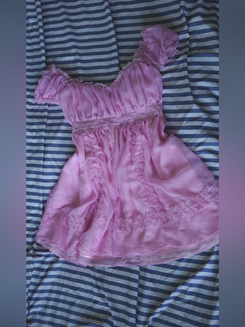 Sugar Thrillz Pink Ruffle Mini Dress